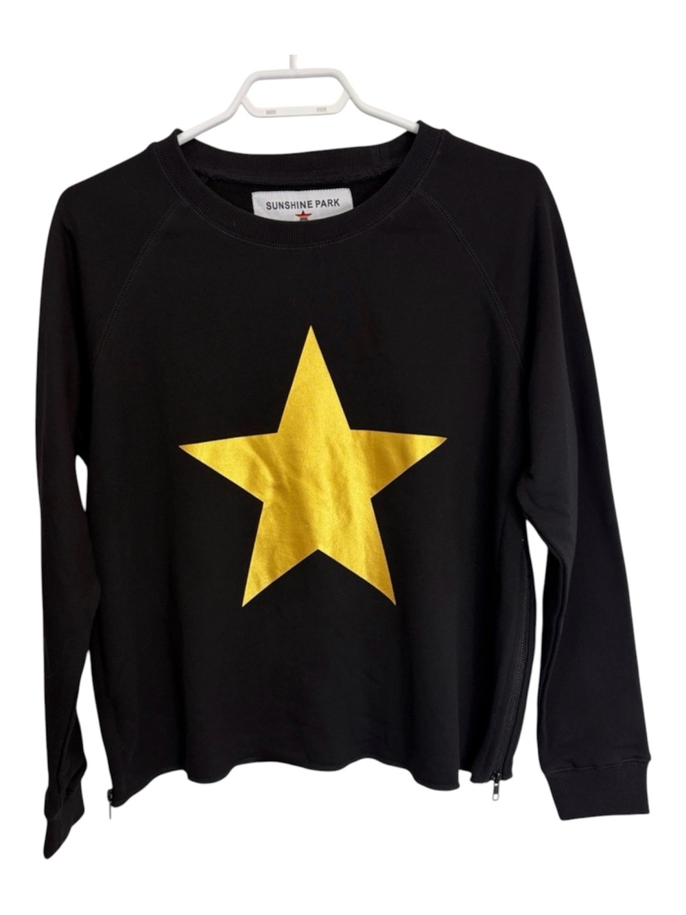 Sunshine Park  CHELSEA Star
Side Zip Sweatshirt Size S NWOT